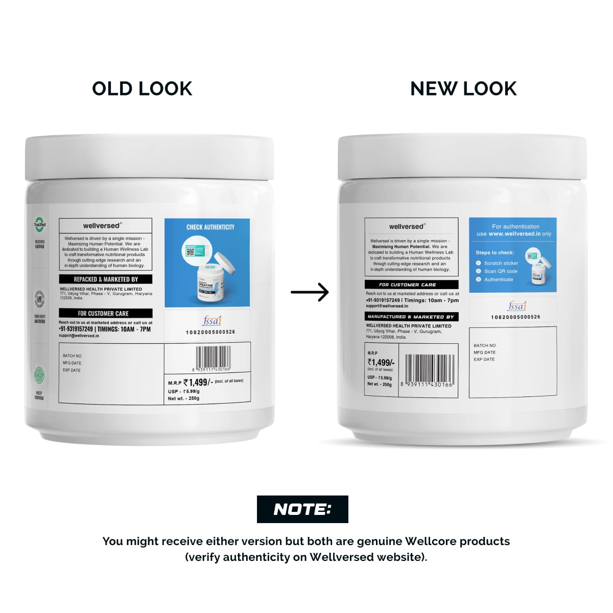 Wellcore - Pure Micronised Creatine Monohydrate Powder