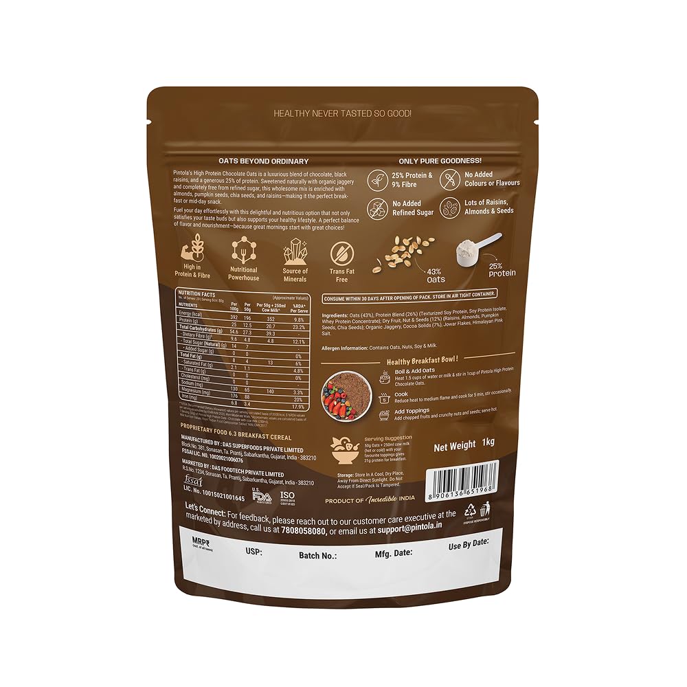 PINTOLA 25g High Protein Oats