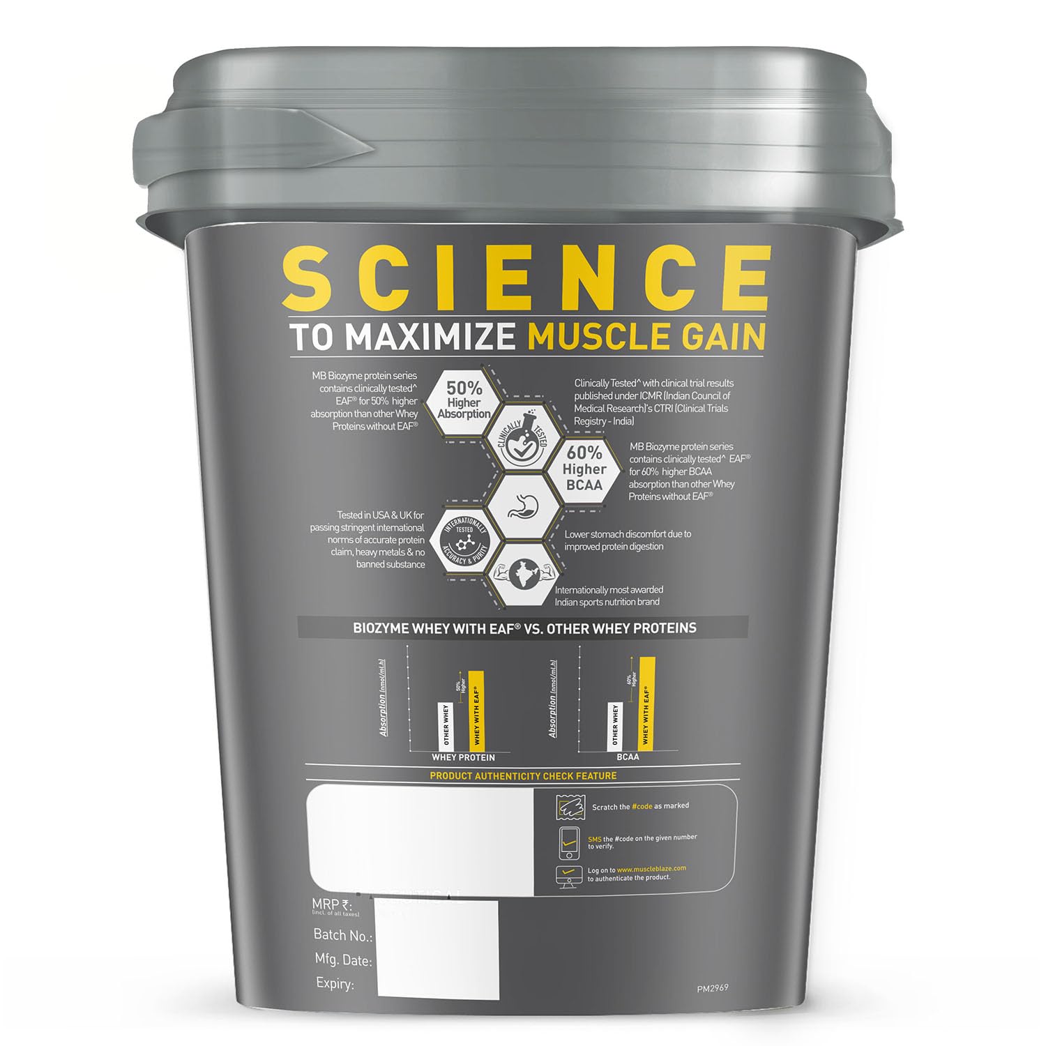 MuscleBlaze Biozyme Performance Whey Protein Powder