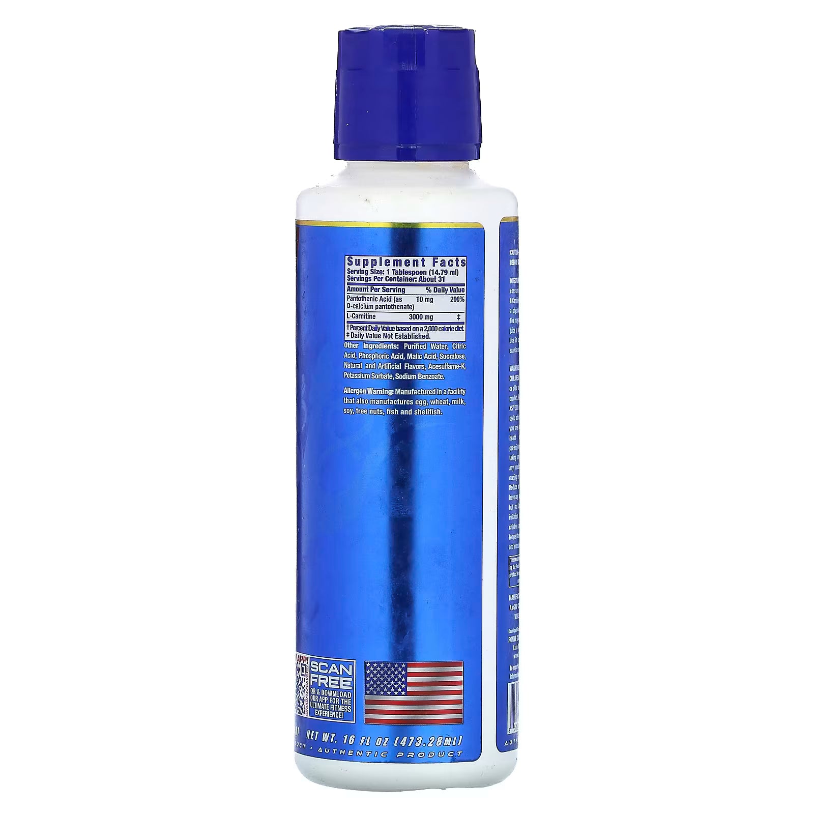 Ronnie Coleman, Vital Edition, L-Carnitine 3000mg