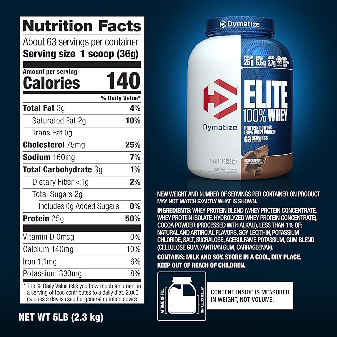 Dymatize Nutrition Elite 100% Whey Protein