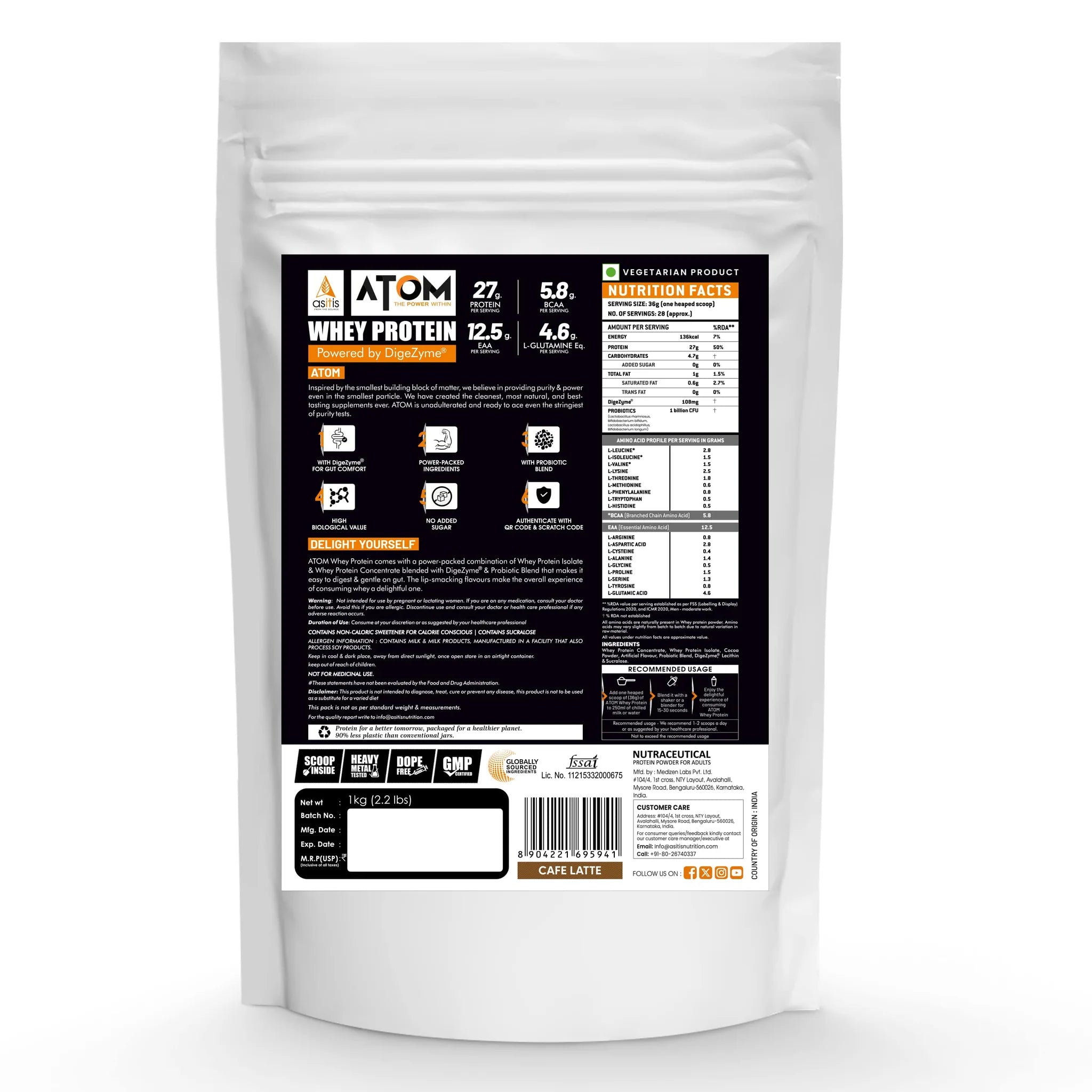 ATOM Whey Protein | USA Labdoor Certified For Accuracy & Purity