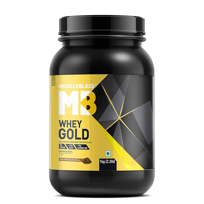 MuscleBlaze Whey Gold, 100% Whey Protein Isolate
