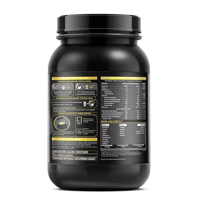 MuscleBlaze Whey Gold, 100% Whey Protein Isolate