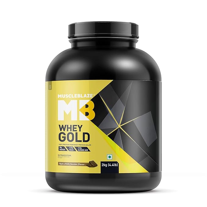 MuscleBlaze Whey Gold, 100% Whey Protein Isolate