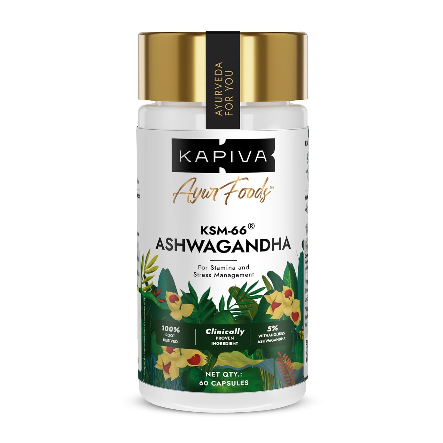 Kapiva KSM‑66 Ashwagandha Capsules