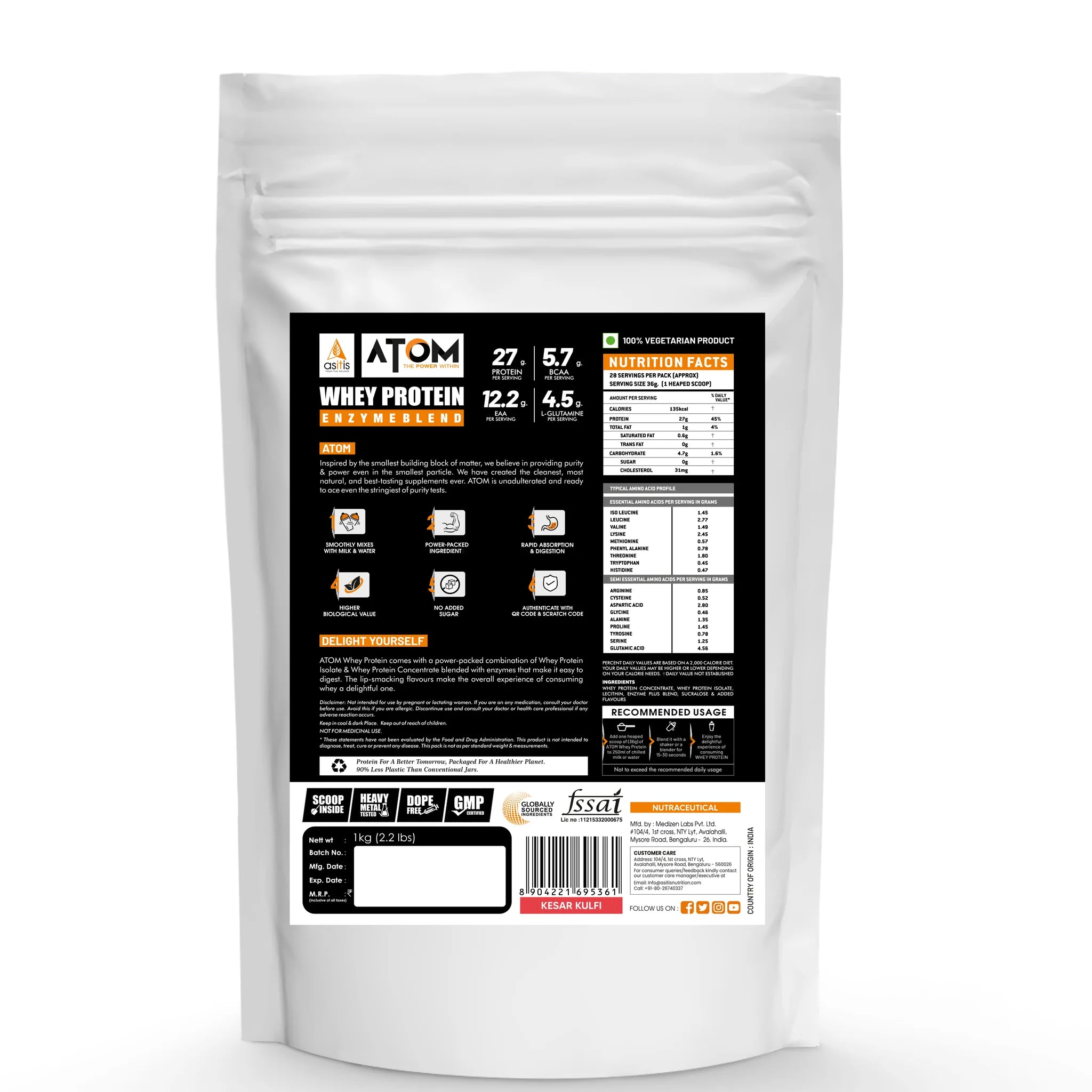 ATOM Whey Protein | USA Labdoor Certified For Accuracy & Purity