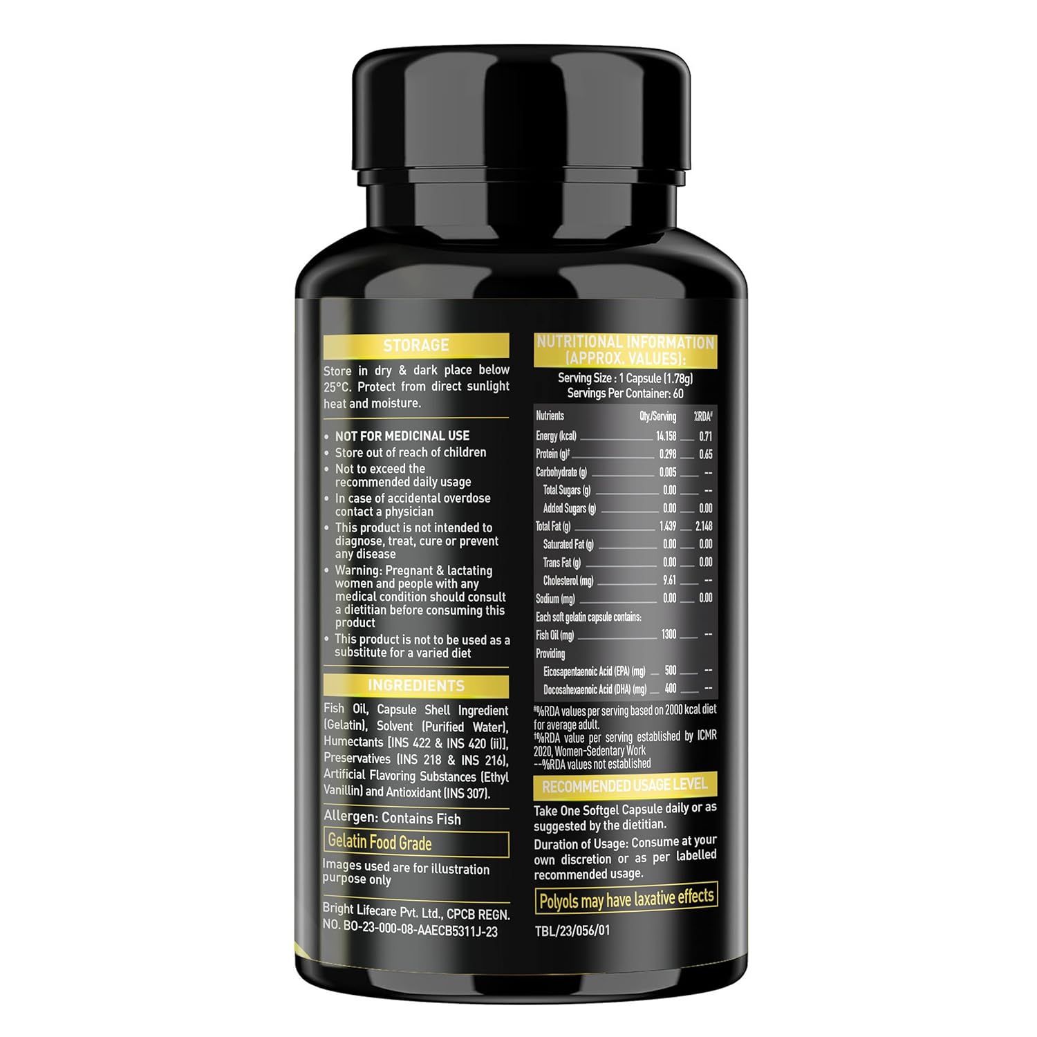 MuscleBlaze Omega 3 Fish Oil Gold