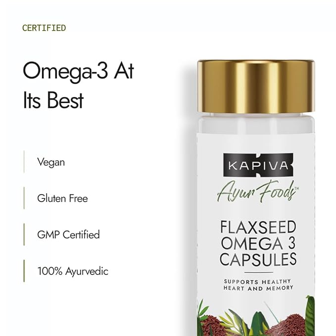 Kapiva Flaxseed Omega 3 Capsules
