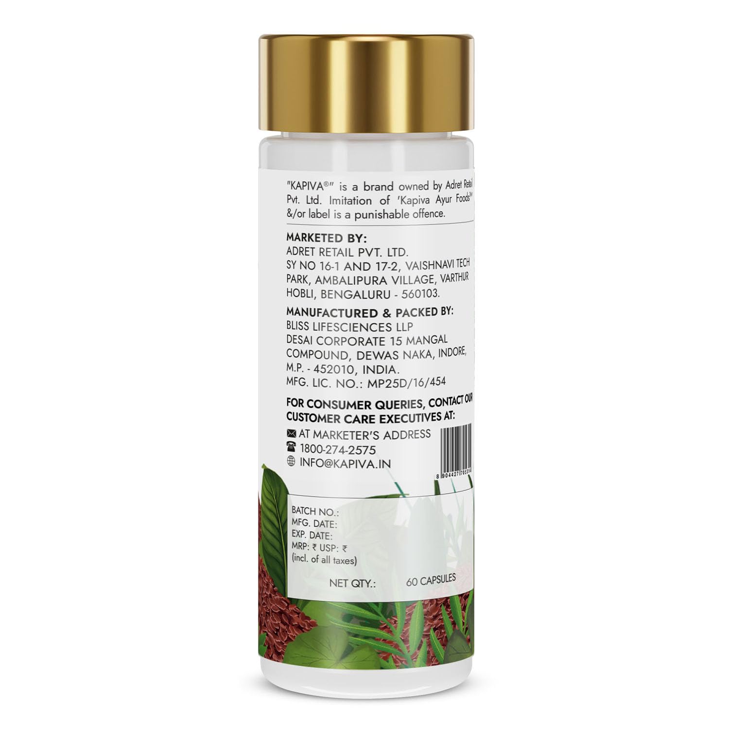 Kapiva Flaxseed Omega 3 Capsules