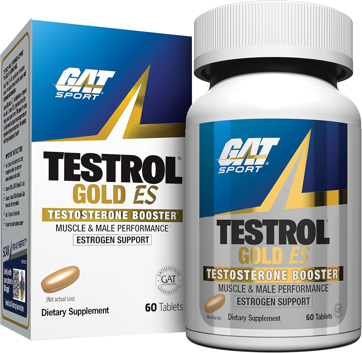 GAT SPORT Testrol Gold ES, Tribulus, DIM, Zinc, Longjack, Fenugreek, Saw Palmetto, Estrogen Balance
