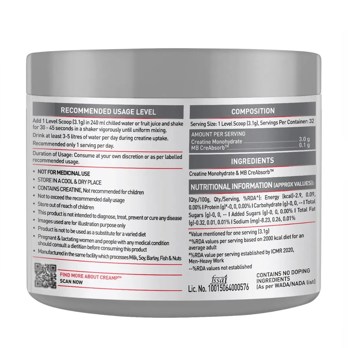 MuscleBlaze MB Creatine Monohydrate