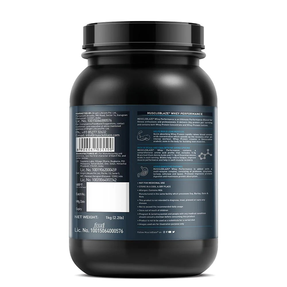 MUSCLEBLAZE Whey Performance Whey Protein