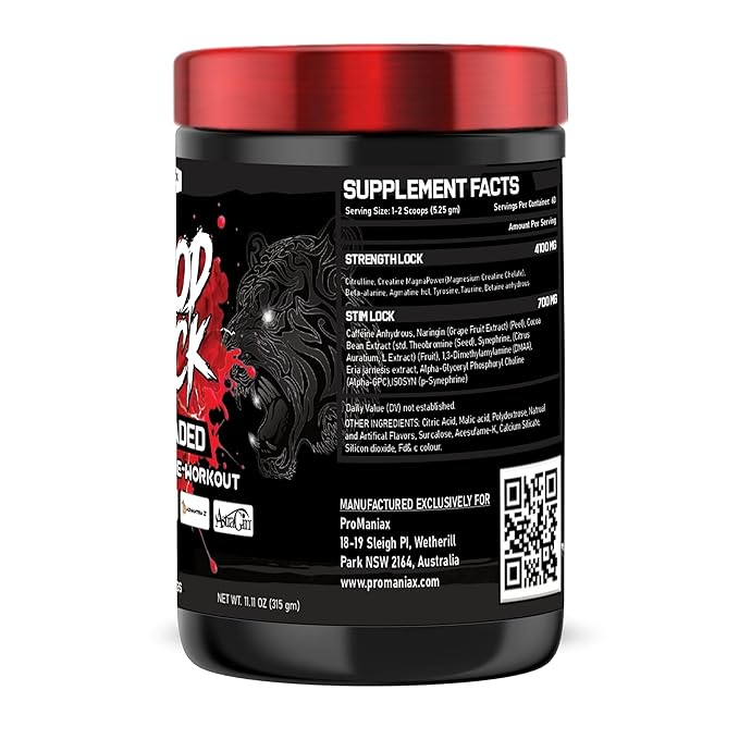 ProManiax Blood Lock Stim Loaded Electrifying Pre-Workout